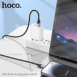 Зображення Кабель HOCO X102 Black (6942007608756) USB/Lightning, 1м, 2.4A, nylon/aluminum #8 Фото Кабель HOCO X102 Black (6942007608756) USB/Lightning, 1м, 2.4A, nylon/aluminum #8