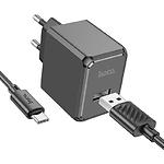 Зображення Мережевий ЗП Hoco CS11A Black (6942007603607) 1* USB-A, 2.1А + Cable Type-C Фото Мережевий ЗП Hoco CS11A Black (6942007603607) 1* USB-A, 2.1А + Cable Type-C