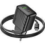 Зображення Мережевий ЗП Hoco CS25A Black (6942007639804) USB-A + Type-C, QC3.0, PD20W + Cable Type-C #6 Фото Мережевий ЗП Hoco CS25A Black (6942007639804) USB-A + Type-C, QC3.0, PD20W + Cable Type-C #6
