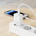 Зображення Мережевий ЗП Hoco C143A Benefit White (6942007652070) Type-C, Fast charge, PD20W + Cable Lightning #7 Фото Мережевий ЗП Hoco C143A Benefit White (6942007652070) Type-C, Fast charge, PD20W + Cable Lightning #7