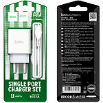 Зображення Мережевий ЗП Hoco C81A Asombroso White (6931474727961) 1*USB-A, 2.1A + Cable Type-C #1 Фото Мережевий ЗП Hoco C81A Asombroso White (6931474727961) 1*USB-A, 2.1A + Cable Type-C #1