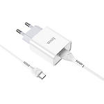 Зображення Мережевий ЗП Hoco C81A Asombroso White (6931474727961) 1*USB-A, 2.1A + Cable Type-C #3 Фото Мережевий ЗП Hoco C81A Asombroso White (6931474727961) 1*USB-A, 2.1A + Cable Type-C #3