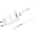Зображення Мережевий ЗП Hoco C81A Asombroso White (6931474727961) 1*USB-A, 2.1A + Cable Type-C #4 Фото Мережевий ЗП Hoco C81A Asombroso White (6931474727961) 1*USB-A, 2.1A + Cable Type-C #4