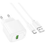 Зображення Мережевий ЗП Hoco CS52A White (6942007631471) Type-C, QC3.0, 18W + Cable Type-C #3 Фото Мережевий ЗП Hoco CS52A White (6942007631471) Type-C, QC3.0, 18W + Cable Type-C #3