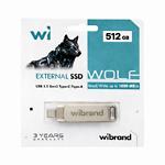 Фото SSD Wibrand Wolf 512GB ext. Silver USB 3.2 Gen 2 Type-C/Type-A (WIEXSSD/WO512GB) 1000/1000 MB/s #1