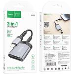 Зображення Картрідер Hoco UA25 Lightning Metal Gray (6942007608855) SD/microSD #4 Фото Картрідер Hoco UA25 Lightning Metal Gray (6942007608855) SD/microSD #4