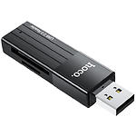 Зображення Картрідер Hoco HB20 Mindful Black (6931474735201) USB 2.0, SD/microSD #1 Фото Картрідер Hoco HB20 Mindful Black (6931474735201) USB 2.0, SD/microSD #1