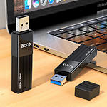 Зображення Картрідер Hoco HB20 Mindful Black (6931474735201) USB 2.0, SD/microSD #4 Фото Картрідер Hoco HB20 Mindful Black (6931474735201) USB 2.0, SD/microSD #4