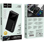 Фото Зовнішній акумулятор Power Bank Hoco J144A Hymn 30000mAh Black (6942007642132) 12W, Digital display #1