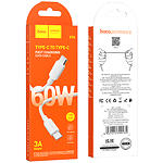 Фото Кабель HOCO X96 White (6931474799128) Type-C/Type-C, 1м, 60W, PVC #1
