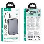 Фото Зовнішній акумулятор Power Bank Hoco J170A 20000mAh Gray (6942007672702) QC, 22.5W, cable Type-C #1