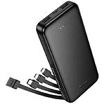 Фото Зовнішній акумулятор Power Bank Hoco J163 10000mAh Black (6942007664578) 10W, 4 вбудованих кабеля