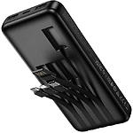 Фото Зовнішній акумулятор Power Bank Hoco J163 10000mAh Black (6942007664578) 10W, 4 вбудованих кабеля #3