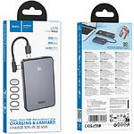 Фото Зовнішній акумулятор Power Bank Hoco J170 10000mAh Gray (6942007672696) QC, 22.5W, cable Type-C #1