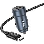 Фото Автомобільний зарядний пристрій Hoco Z57 Metal Gray (6942007633086) USB-C, PD30W + кабель Type-C #3