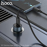 Фото Автомобільний зарядний пристрій Hoco Z57 Metal Gray (6942007633086) USB-C, PD30W + кабель Type-C #4