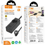 Фото Фільтр-подовжувач мережевий HOCO NS9 2м Black, 1-EU, CHARGER 3*USB-C+USB-A, QC,PD67W (6942007638494) #1