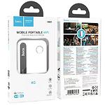 Фото Модем/Маршрутизатор HOCO HI41 White, N150 WiFi6-3G/4G LTE, 2.4GHz, 1 micro-sim, акумулятор 2100 мАг #1