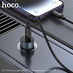 Фото Автомобільний зарядний пристрій Hoco Z57 Metal Gray (6942007633062) USB-C, PD30W + кабель Lightning #4