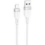 Фото Кабель HOCO X109 White (6942007636216) USB/Lightning, 1м, 2.4A, silicon/aluminum
