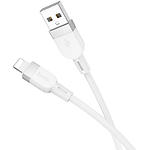 Фото Кабель HOCO X109 White (6942007636216) USB/Lightning, 1м, 2.4A, silicon/aluminum #2