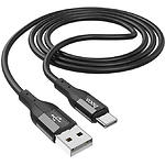 Фото Кабель HOCO X72 Black (6931474761798) USB/Type-C, 1м, 3A, silicone #4