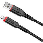 Фото Кабель HOCO X59 Black (6931474794055) USB/Lightning, 2м, 2.4A, nylon+TPE