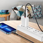 Фото Кабель HOCO X59 Black (6931474793997) USB/Lightning PD, 1м, 20W, nylon+TPE #3