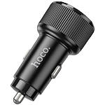 Фото Автомобільний зарядний пристрій Hoco NZ14B Black (6942007602648) 2*Type-C, PD30W+PD20W, RGB #4