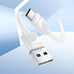 Зображення Кабель HOCO X114 White (6942007647090) USB/Type-C, 1м, 3A, PVC #3 Фото Кабель HOCO X114 White (6942007647090) USB/Type-C, 1м, 3A, PVC #3