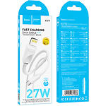 Зображення Кабель HOCO X114 White (6942007647038) USB/Lightning, 1м, 3A, 27W, PVC #1 Фото Кабель HOCO X114 White (6942007647038) USB/Lightning, 1м, 3A, 27W, PVC #1