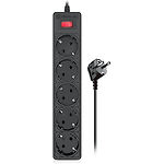 Фото Фільтр-подовжувач мережевий REAL-EL RS-Protect 505 1.8м Black (EL122300044) 5 розеток