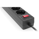 Фото Фільтр-подовжувач мережевий REAL-EL RS-Protect 505 5м Black (EL122300046) 5 розеток #5