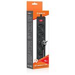 Фото Фільтр-подовжувач мережевий REAL-EL RS-Protect 505 5м Black (EL122300046) 5 розеток #2