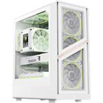 Корпус GAMEMAX Aeris 330 GW White, Micro-ATX, Tempered Glass, Front Glass, без БЖ - фото