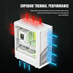 Зображення Корпус GAMEMAX Aeris 330 MW White, Micro-ATX, Tempered Glass, Front Mesh, без БЖ #4 Фото Корпус GAMEMAX Aeris 330 MW White, Micro-ATX, Tempered Glass, Front Mesh, без БЖ #4