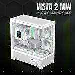 Фото Корпус GAMEMAX Vista 2 MW, Micro-ATX, Tempered Glass, Mesh, без БЖ #1