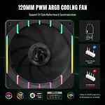 Зображення Вентилятор 120мм GAMEMAX Tornado T12 ARGB-R, 3pin + 4pin PWM, Reverse #3 Фото Вентилятор 120мм GAMEMAX Tornado T12 ARGB-R, 3pin + 4pin PWM, Reverse #3