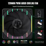 Зображення Вентилятор 120мм GAMEMAX Tornado T12 ARGB, 3pin + 4pin PWM #3 Фото Вентилятор 120мм GAMEMAX Tornado T12 ARGB, 3pin + 4pin PWM #3