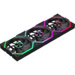 Вентилятор 120мм GAMEMAX FN12A-N2 WL Kit, Black, Набор 3 шт, 4pin + 3pin, ARGB, PWM - фото