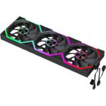 Зображення Вентилятор 120мм GAMEMAX FN12A-N2 WL Kit, Black, Набор 3 шт, 4pin + 3pin, ARGB, PWM #7 Фото Вентилятор 120мм GAMEMAX FN12A-N2 WL Kit, Black, Набор 3 шт, 4pin + 3pin, ARGB, PWM #7