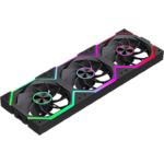 Вентилятор 120мм GAMEMAX FN12A-N2 WL-R Kit, Black, Набор 3 шт, 4pin + 3pin, Reverse, ARGB, PWM - фото