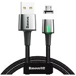 Изображение Кабель Baseus CAMXC-A01 Zinc Magnetic USB/Micro USB, 1м Black 2.4A Фото Кабель Baseus CAMXC-A01 Zinc Magnetic USB/Micro USB, 1м Black 2.4A
