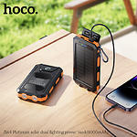 Зображення Зовнішній акумулятор Power Bank Hoco J164 8000mAh Black (6942007667579) 10W, solar panel, 2 light #8 Фото Зовнішній акумулятор Power Bank Hoco J164 8000mAh Black (6942007667579) 10W, solar panel, 2 light #8