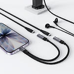 Зображення Звуковий перехідник ACEFAST J14 Black (6974316285823) USB Type-C male на 2*Type-C female заряд+аудіо #6 Фото Звуковий перехідник ACEFAST J14 Black (6974316285823) USB Type-C male на 2*Type-C female заряд+аудіо #6