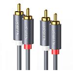 Фото Кабель UGREEN AV104 (UGR-10520) Black audio cable 5м, 2*RCA Male -> 2*RCA Male