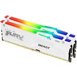 Зображення DDR-5 2шт x 32GB 5200МГц Kingston FURY Beast White RGB (KF552C40BWAK2-64) Фото DDR-5 2шт x 32GB 5200МГц Kingston FURY Beast White RGB (KF552C40BWAK2-64)