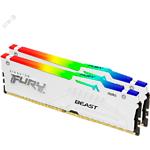 Зображення DDR-5 2шт x 32GB 6000МГц Kingston FURY Beast White RGB (KF560C30BWEAK2-64) AMD EXPO Фото DDR-5 2шт x 32GB 6000МГц Kingston FURY Beast White RGB (KF560C30BWEAK2-64) AMD EXPO