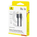 Зображення Кабель Baseus E0426800 Foamed Silicone USB/Type-C, 1м, Black, 100W Fast Charging #1 Фото Кабель Baseus E0426800 Foamed Silicone USB/Type-C, 1м, Black, 100W Fast Charging #1