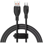 Зображення Кабель Baseus P10355703111-01 Pudding Fast-Charging Cable USB-A/Type-C, 100W, 2м, Black Фото Кабель Baseus P10355703111-01 Pudding Fast-Charging Cable USB-A/Type-C, 100W, 2м, Black